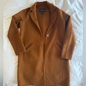 Rachel Zoe fawn carmel light weight wool pea coat
